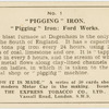 "Pigging" iron.