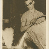 Foundry work. Filling moulds: Ford Foundry.
