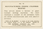 Manufacturing engine cylinder blocks.
