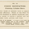 Engine manufacture.