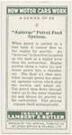 "Autovac" petrol feed system.
