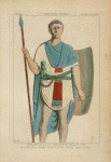 Soldat de la IVe cohorte dal mate bas-relief du Musée D'Artillerie. Dessin inédit