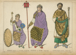 Arcadius associe a l'empire, et son pere Theodose Le Grand, annee 393. Flavius Felix consul, annee 428.