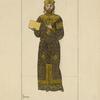Nicephore Botaniate, Empereur d'Orient 1078-81. Miniature d'un manuscrit Grec a la Bible Imperieale.