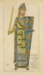 Geffroi le Bel Plantagenet 1er du nom; duc de Normandie comte d'Anjou et du Maine. (1150.) Plaque d'émail au Musé du Mans publiée par du Sommerard.