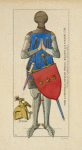 Pierre de Chantemelle, chevalier Francais: siegneur de Flavacourt 1352. Tombeau de Musée de Cluny dessin inédit.