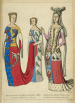 Anne dauphin d'Auvergne, comtesse du Forez, et la dame de Nedouchel 1370-80. Jacqueline de lagrange femme de Jean de Montague, gd. Maitre de France 1409.