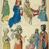 Dame Flamande. Princess Allemande. Bourgeoises sous Charles VIII. Dame Noble. Regne de Louis XII. XVme siècle, 2me moitie. Bourgeoise, et grandes dames, regne de Louis XI.