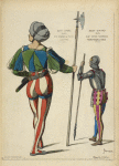 Soldat Lombard. 1503. Dap[rès] Andrea de Milan. Louvre. Soldat Venitien. 1515. D'ap[rès] Vittor Carpaccio. Pinacotheque de Venise.