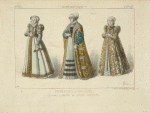 Princesses de Bavière d'après l'oeuvre de Josse Hamman. XVIe siècle, costumes civils, femmes, Allemagne.