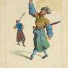 Fantassin, 1595. Frontsperger Kreigsbuch (livre de la guerre.) Port-étendard. Ouevre de Josse Hamman. XVIe siècle, costumes militaires, infanterie, Allemagne.