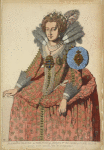 Elisabeth Palatine du Rhin, fille de Jacques 1er roi d'Angleterre. 1612-13. Peint d'ap[res] nature par Ml. Jn. Mirewelt.