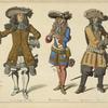 Officiers du roi Louis XIV. 1675-76. D'ap[res] Lepautre, et de St. Jean.  De la maison du roi. Prenant du tabac. Gendarme a cheval.