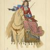 Marie Anne de Bavière, dauphine, mère de Louis XV (1690.) D'après la collection dite de Bonnart. XVIIe siècle, costumes civils, femmes, France.