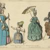 Dames de Paris. 1774-79. Dessinees d'ap[rès] nature. Lévite a Brandebourgs. Petite fille. En grande promenade. Negligé du matin.