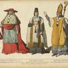 Dominique de Laroche Foucauld, cardinal archeveque de Rouen, Abbe de Clany et de Fecamp. Jean Jacques Poupar, cure de St. Eustache, confesseur du roi Louis XVI. Christophe de Beaumont, archeveque de Paris, duc et pair de France. Dessines d'ap[rès] nature par Touzee vers 1776.