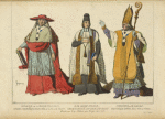 Dominique de Laroche Foucauld, cardinal archeveque de Rouen, Abbe de Clany et de Fecamp. Jean Jacques Poupar, cure de St. Eustache, confesseur du roi Louis XVI. Christophe de Beaumont, archeveque de Paris, duc et pair de France. Dessines d'ap[rès] nature par Touzee vers 1776.