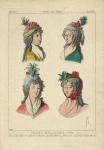 Modes Berlinoises. 1795. De l'oeuvre de Chodowski. Collection de la psse. Iza Czartoryska. XVIIIe siècle, costumes civils, femmes, Allemagne.