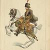 Duroc, aide de camp du premier consul, grand uniforme (1800) (Revue du general Bonaparte, par Isabey et Carle Vernet).  XIXe siècle, costumes militaires, artillerie, France.