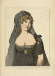 Marie Federowna impe., veuve du czar Paul 1er costume de Deuil. 1802-05. Tableau de l'epoque. Dessin inedit.