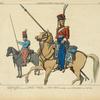 Cosaques de la garde (1808, et 1814-1815) d'après des gravures du temps. XIXe siècle, costumes militaires, cavallerie, Russie.