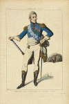 Monsieur frère du roi, d'après une gravure de 1814. XIXe siècle, costumes militaires, infanterie, France.