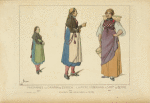 Paysannes du canton de Zurich. Laitière d'Oberhasli, cont[on] de Berne. 1880, 1815, 1815. D'apres des gravuers du temps.