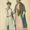 Soudiat daula, grand visir du Mogol, et Mirza Mani son fils. (1774.) Miniature de Nevazilal. Musée du Louvre. Dessin inédit. XVIIIe siècle, costumes nationaux, hommes, Orient.