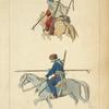 Cosaques 1794. D'ap[rès] nature, par Orlowski collection de la psse. Iza Czartoryska. Dessins inédits. XVIIIe siècle, costumes militaires, cavallerie, Russie.