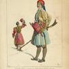 A. Chef Grec, d'apres un tableau de Peter Hesse. B. Cavas Grec, garde des agents diplomatiques en Turquie. Dessinè d'apres nature, par Todeschini de Milan. XIXe siècle, costumes nationaux, hommes, Orient.