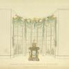 Drawing room window curtain & jardiniere