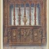 Henri Deux carved coffer, or bahut, ca. 1555. Donation Sauvageot, Musée du Louvre, Paris. Oak screen of the same French period, Victoria and Albert Museum, London.