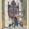 Wrought steel chair. The property of Earl Radnor, Longford Castle.