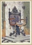 Wrought steel chair. The property of Earl Radnor, Longford Castle.