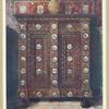 Walnut kas inlaid and with painted medallions of Delft ware. The Pruyn Collection, Albany, U.S.A.