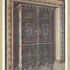 Armoire in ebony with inlays of engraved brass and white metal. Chased ormolu mountings. The royal monogram of L's reversed within the turquoise blue oval medallions. Boulle. Designed by Jean Berain. In the Jones Collection, Victoria and Albert Museum, South Kensington.