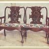 Carved walnut darby and Joan settee. The property of Mr. N. C. Neill, ca. 1725.