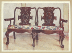 Carved walnut darby and Joan settee. The property of Mr. N. C. Neill, ca. 1725.