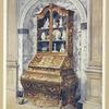 Inlaid walnut bombé bureau-cabinet. Parnham collection, Beaminster, ca. 1725.