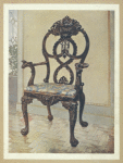 Carved early Chippendale chairman's chair. Property of Mrs. Storr, Edenbridge, ca. 1735.