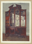 Carved Chippendale library bookcase. Property of Dr. Burghard, Harley Street.