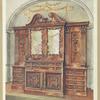 Carved enclosed mahogany bookcase--style of Chippendale. French influence. Formerly the property of Sir Charles W. Domville, Santry Court, Dublin, ca. 1745.