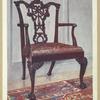Mahogany arm-chair, style of Chippendale. Property of Lt.-Col. G. B. Croft Lyons, ca. 1750.