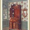 Mahogany cabinet-topped block-front scrutoir. Messrs. Brown & Ives, Bankers, Providence, U.S.A., ca. 1775. Mahogany and gilt constitution mirror. Hon. J. R. Buck, Hartford, Conn. U.S.A., ca. 1775.