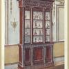 Carved mahogany China cases. Adam influence. Property of Sir Faudel Phillips, ca. 1765.