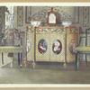 Painted commode and chairs. Property of his grace the Duke of Norfolk, Arundel Castle. Late eighteenth century.