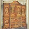 Satinwood wardrobe, inlaid with tulipwood, harewood, holly, ebony, mahogany, and other woods. Style--late eighteenth century. Property of James Kirkley, Esq., Cleadon Park.