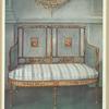 Painted caned satinwood settee, part of a suite containing also two arm-chairs, late eighteenth century. Property of Lady Wernher.