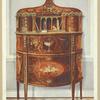 Inlaid and painted satinwood writing-desk cabinet, ormolu mounted. Style, late eighteenth century. Formerly in the Willett Collection.
