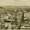 View of San Francisco looking across the bay toward Berkeley, Oakland, Alameda and the adjacent uplands